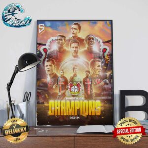 2023-24 Bundesliga Champions Is Bayer Leverkusen Poster Canvas Home Decoration