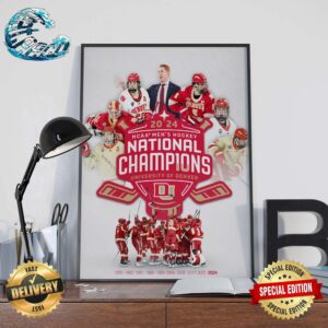 2024 DI Men’s Ice Hockey Denver Pioneers National Champions For The 10th Time In Program History Wall Decor Poster Canvas