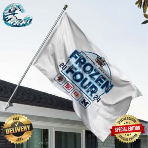 2024 NCAA Division Men’s Ice Hockey Frozen Four Two Sides Garden House Flag