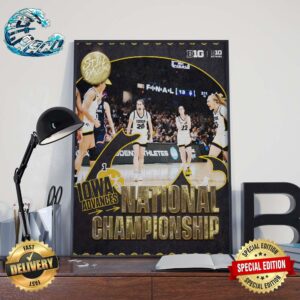 2024 NCAA March Madness Iowa Hawkeyes Women’s Basketball Advances National Championship Wall Decor Poster Canvas