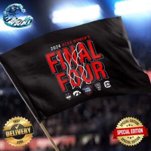 2024 NCAA Women’s Basketball Tournament March Madness Final Four Two Sides Garden House Flag