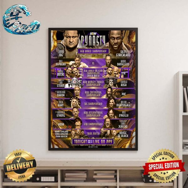 AEW Dynasty All Matchup Card Home Decor Poster Canvas