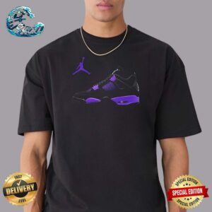 Air Jordan 4 Purple Thunder Concepts Sneaker Gift For Fan Unisex T-Shirt