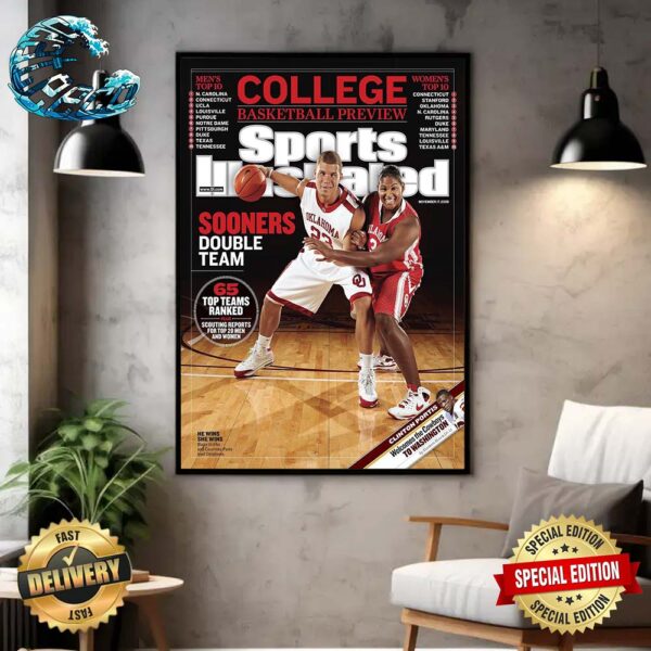 Blake Griffin Basketball Legend At Oklahoma And One Of The Most Decorated Sooners In History Has Retired From The NBA Poster Canvas