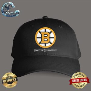 Boston Bruins NHL 2024 Stanley Cup Playoffs Breakout Big Logo Cap Hat Snapback