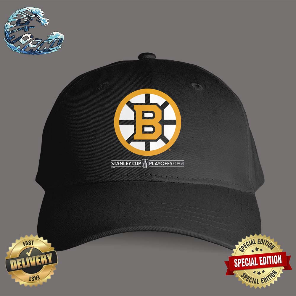 Boston Bruins NHL 2024 Stanley Cup Playoffs Breakout Big Logo Cap Hat