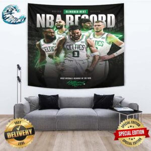 Boston Celtics Clinched Best NBA Record Wall Decor Poster Tapestry