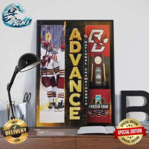 Boston College NCAA 2024 Men’s Frozen Four Advance To The National Championship Wall Decor Poster Canvas