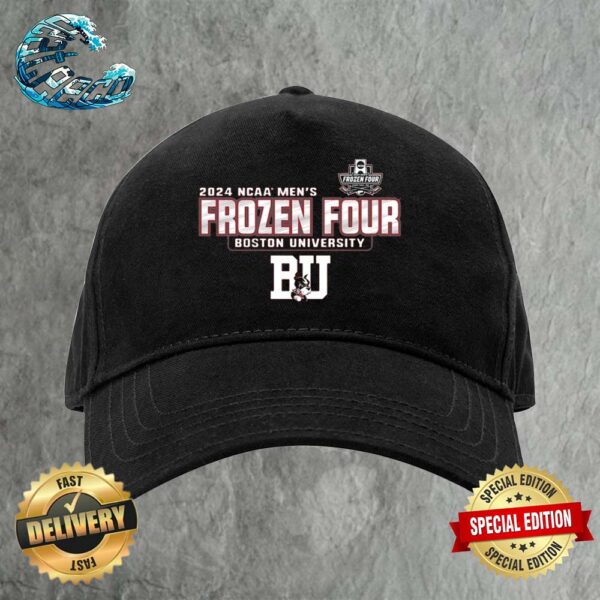 Boston University Terriers 2024 Frozen Four Hockey Vintage Cap Snapback Hat