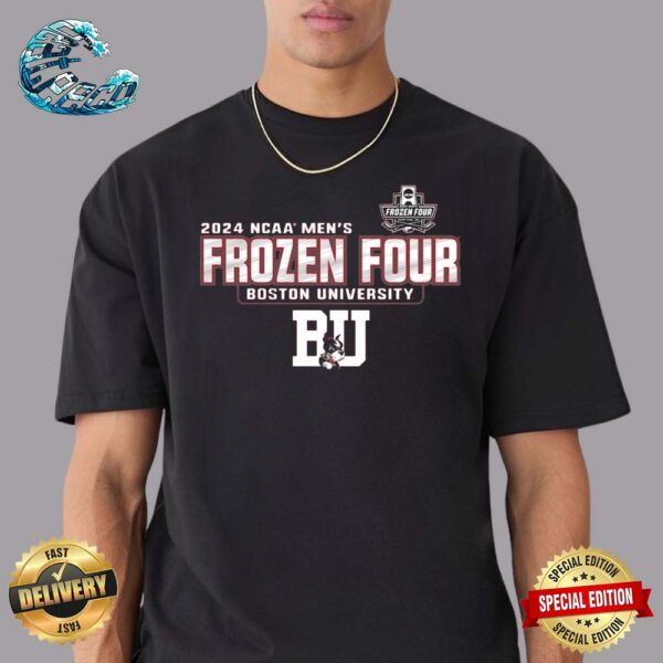 Boston University Terriers 2024 Men’s Frozen Four Hockey Unisex T-Shirt