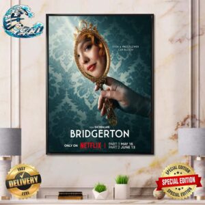 Bridgerton Official Poster For Season 3 Spotlights Penelope Featherington Home Decor Poster Canvas
