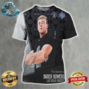 Brock Bowers Picked By Las Vegas Raiders At NFL Draft Detroit 2024 All Over Print Shirt