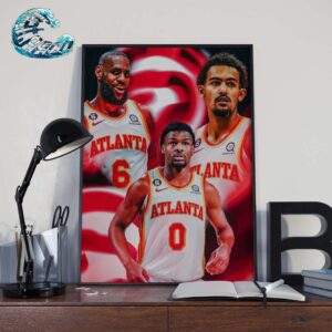 Bronny James Entering The 2024 NBA Draft Hawks Will Take A Flyer On Bronny LeBron James And Trae Young Art Wall Decor Poster Canvas
