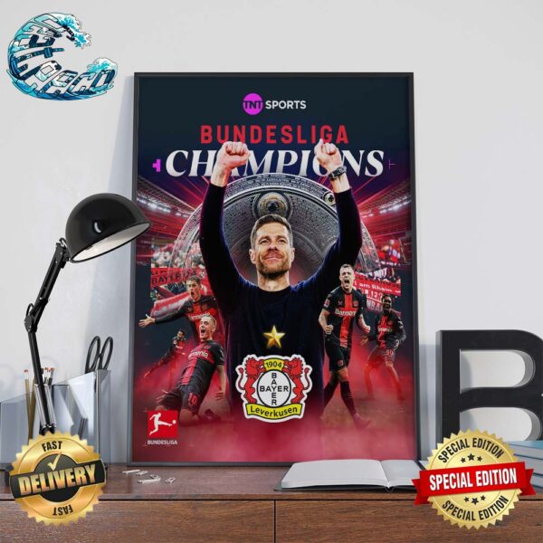 Bundesliga Champions 2024 Is Bayer Leverkusen Wall Decor Poster Canvas