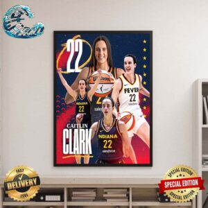 Caitlin Clark 22 Selected First Overall By Indiana Fever During 2024 WNBA Draft Wall Decor Poster Canvas