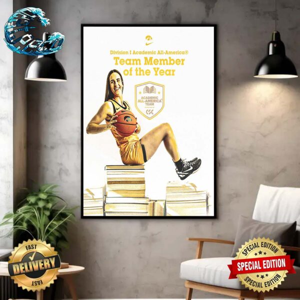 Caitlin Clark Division I Academic All-America Team Member Of The Year Home Decor Poster Canvas
