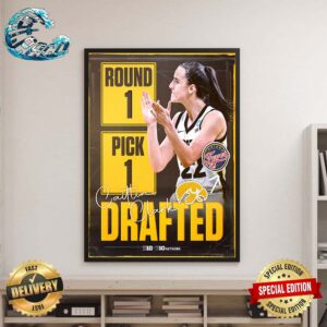 Caitlin Clark Goes First Overall To The Indiana Fever In The WNBA Draft 2024 Poster Canvas