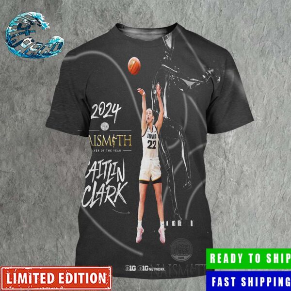Caitlin Clark Iowa Hawkeyes 2024 Naismith Player Of The Year All Over Print Shirt