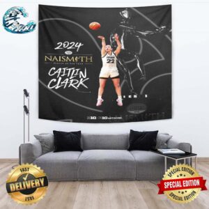 Caitlin Clark Iowa Hawkeyes 2024 Naismith Player Of The Year Wall Decor Poster Tapestry