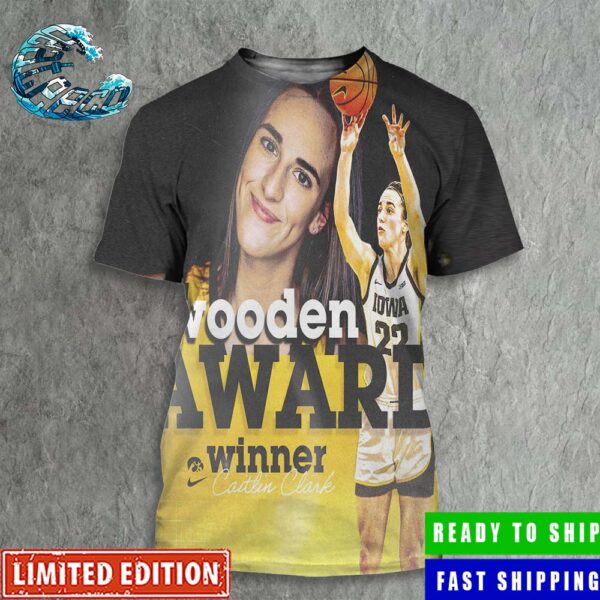 Caitlin Clark Iowa Hawkeyes Wooden Award Winner All Over Print Shirt