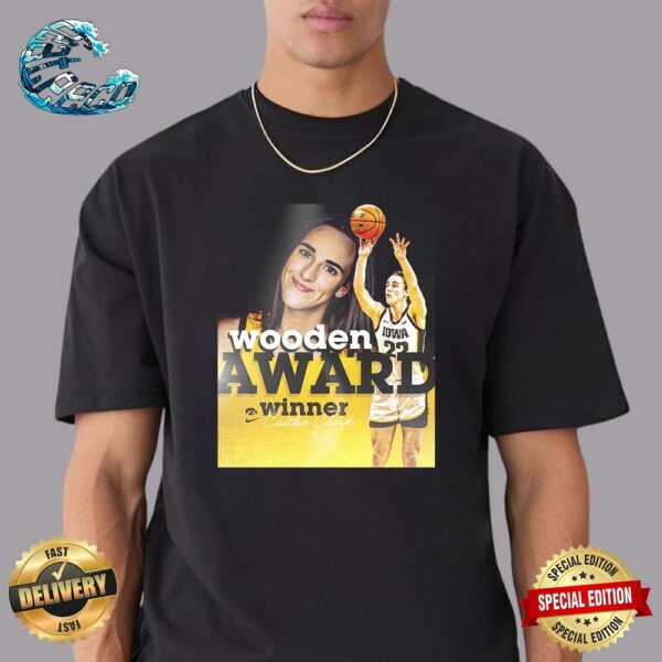 Caitlin Clark Iowa Hawkeyes Wooden Award Winner Unisex T-Shirt