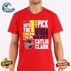 Caitlin Clark Selected By The Indiana Fever The Overall No 1 Pick In The WNBA Draft 2024 Red Classic T-Shirt