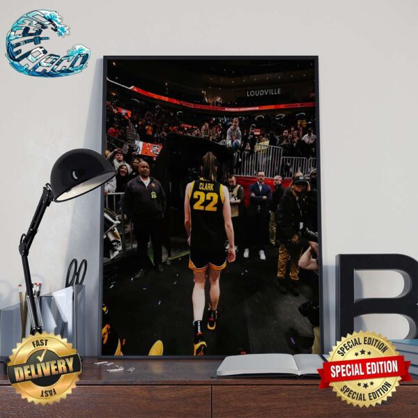 Caitlin Clark The Greatest Of All Time Iowa Hawkeyes Vs South Carolina Gamecocks 2024 NCAA Women’s Basketball National Championship Match The Last Match Moment Poster Canvas