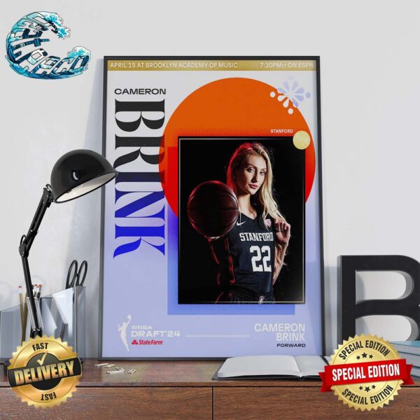 Cameron Brink Is Heading To Brooklyn Academy Of Music For The 2024 WNBA Draft By StateFarm Poster Canvas