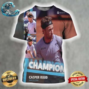 Casper Ruud Defeats Tsitsipas 7-5 6-3 To Champion The Barcelona Open All Over Print Shirt