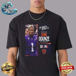 Chicago Bears Select Rome Odunze With The No9 Overall Pick In The 2024 NFL Draft Detroit Premium T-Shirt