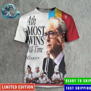 Coach Paul Maurice Florida Panthers 4th Most Wins All-Time NHL History All Over Print Shirt