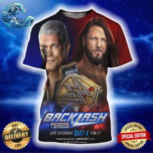 Cody Rhodes Will Defend His Undisputed WWE Championship Against AJ Styles At WWE Backlash France All Over Print Shirt