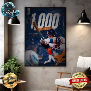 Congrats Alex Bregman From Houston Astros Achives 1000 Career Hits Home Decor Poster Canvas