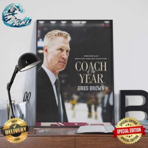 Congrats Greg Brown Spencer Penrose Award American Hockey Coaches Association Men’s Division I Coach Of The Year Poster Canvas