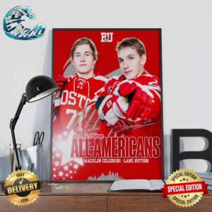Congrats To Macklin Celebrini And Lane Hutson On Being Selected As First Team All-Americans Home Decor Poster Canvas