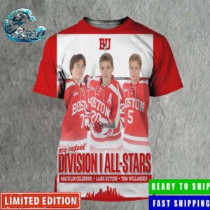 Congrats To Macklin Celebrini Lane Hutson and Tom Willander On Being Named New England Division I All-Stars All Over Print Shirt