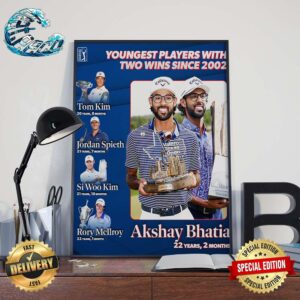 Congratulations Akshay Bhatia Youngest Players With Two Wins Since 2002 Poster Canvas