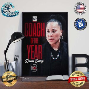 Congratulations Dawn Staley South Carolina Gamecocks AP Coach Of The Year Home Decor Poster Canvas