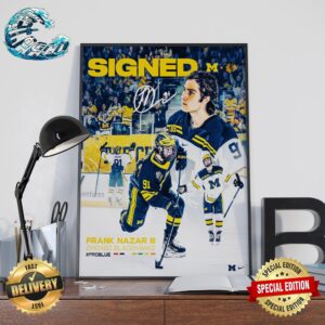 Congratulations Frank Nazar On Signing A Three-Year Deal With NHL Chicago Blackhawks Home Decor Poster Canvas