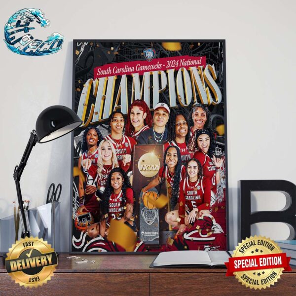 Congratulations South Carolina Gamecocks NCAA March Madness Women’s Basketball National Champions 2024 Poster Canvas