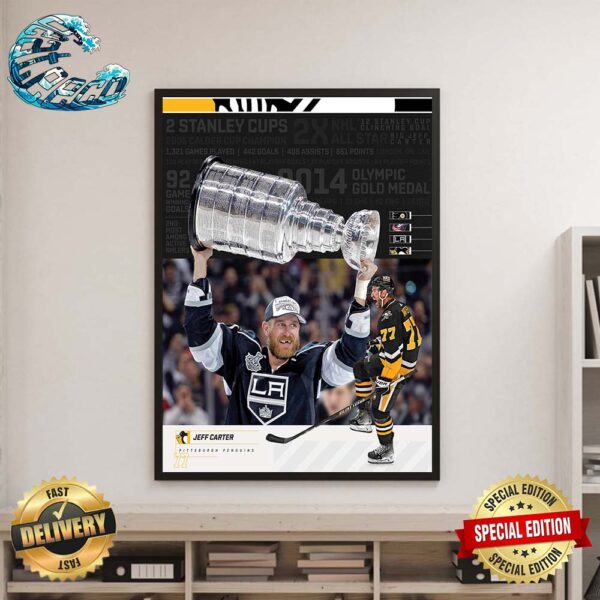 Congratulations To Jeff Carter On An Incredible 19-Year NHL Career Poster Canvas
