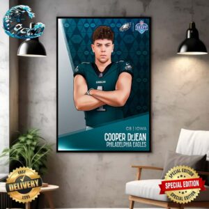 Cooper DeJean Picked By Philadelphia Eagles At NFL Draft Detroit 2024 Home Decor Poster Canvas