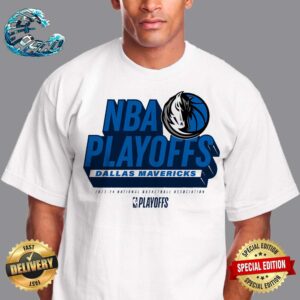 Dallas Mavericks Fanatics Branded 2024 NBA Playoffs Defensive Stance Big Logo Unisex T-Shirt
