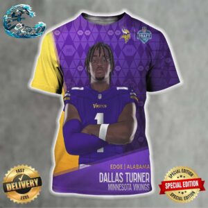 Dallas Turner Picked By Minnesota Vikings At NFL Draft Detroit 2024 All Over Print Shirt