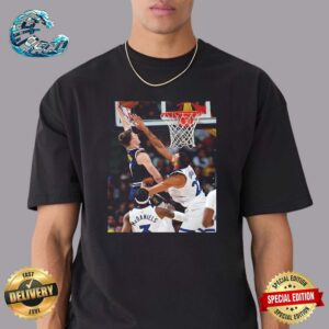 Denver Nuggets Vs Minnesota Timberwolves Christian Braun Posterize Dunk On Rudy Gobert Face Matchup NBA Regular Season Classic T-Shirt