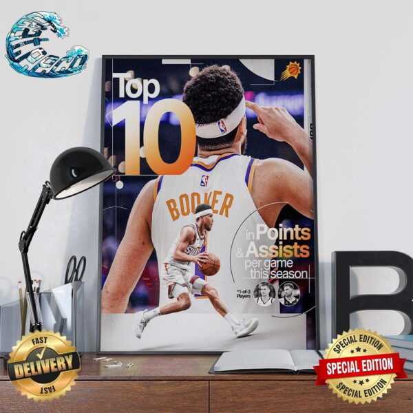Devin Booker Top 10 In Points And Assists Per Game This Season Home Decor Poster Canvas