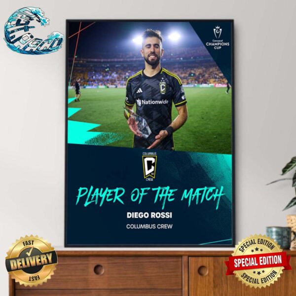 Diego Rossi Columbus Crew Is Player Of The Match Home Decor Poster Canvas