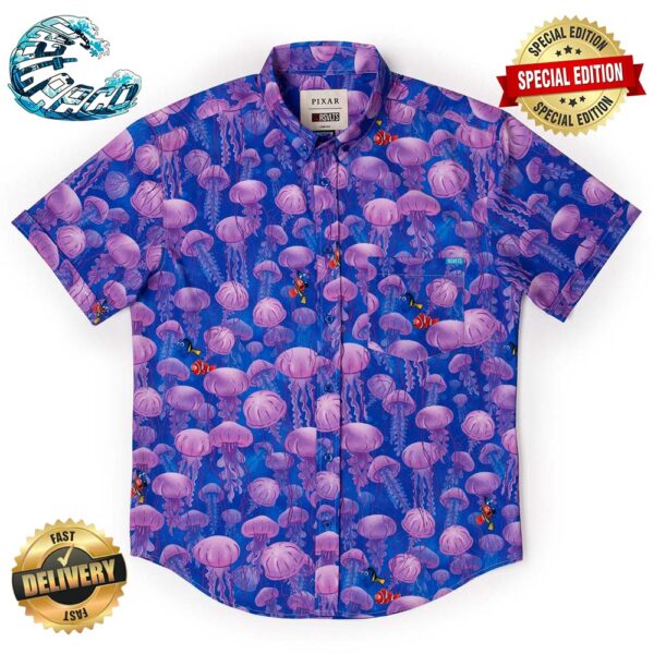 Disney and Pixar Finding Nemo Jellyfish RSVLTS Collection Summer Hawaiian Shirt