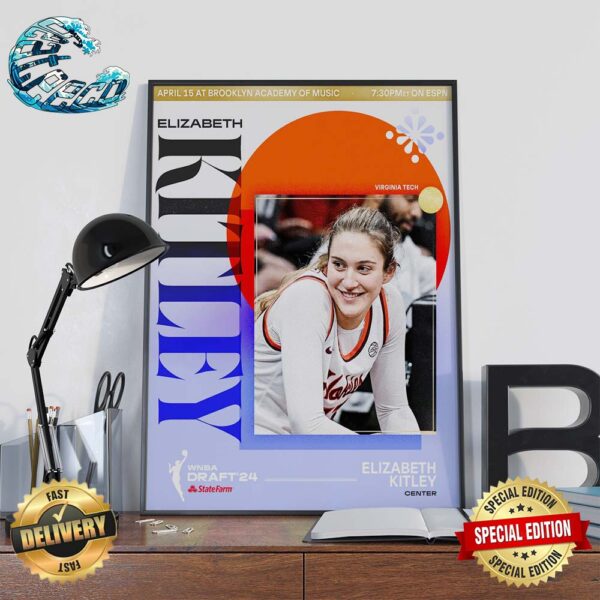 Elizabeth Kitley Is Heading To Brooklyn Academy Of Music For The 2024 WNBA Draft By StateFarm Poster Canvas