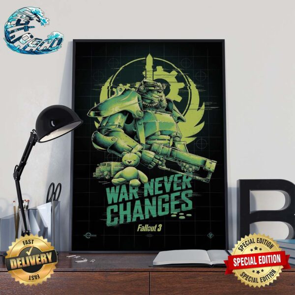 Fallout 3 TV Series War Never Changes Official Home Decor Poster Canvas